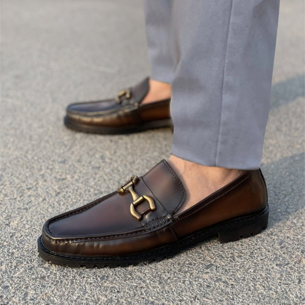 LS PURE LEATHER Zenith CHUNKY LOAFERS WS-553