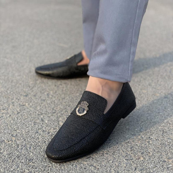 WS Pure Leather Handmade Majestic Black Formal Shoes S-403