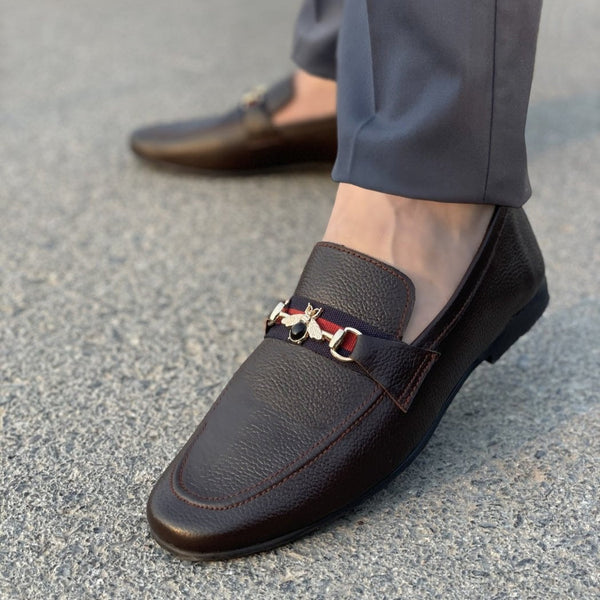 WS Pure Leather Handmade Walnut Buckle Formal Shoes WS-423