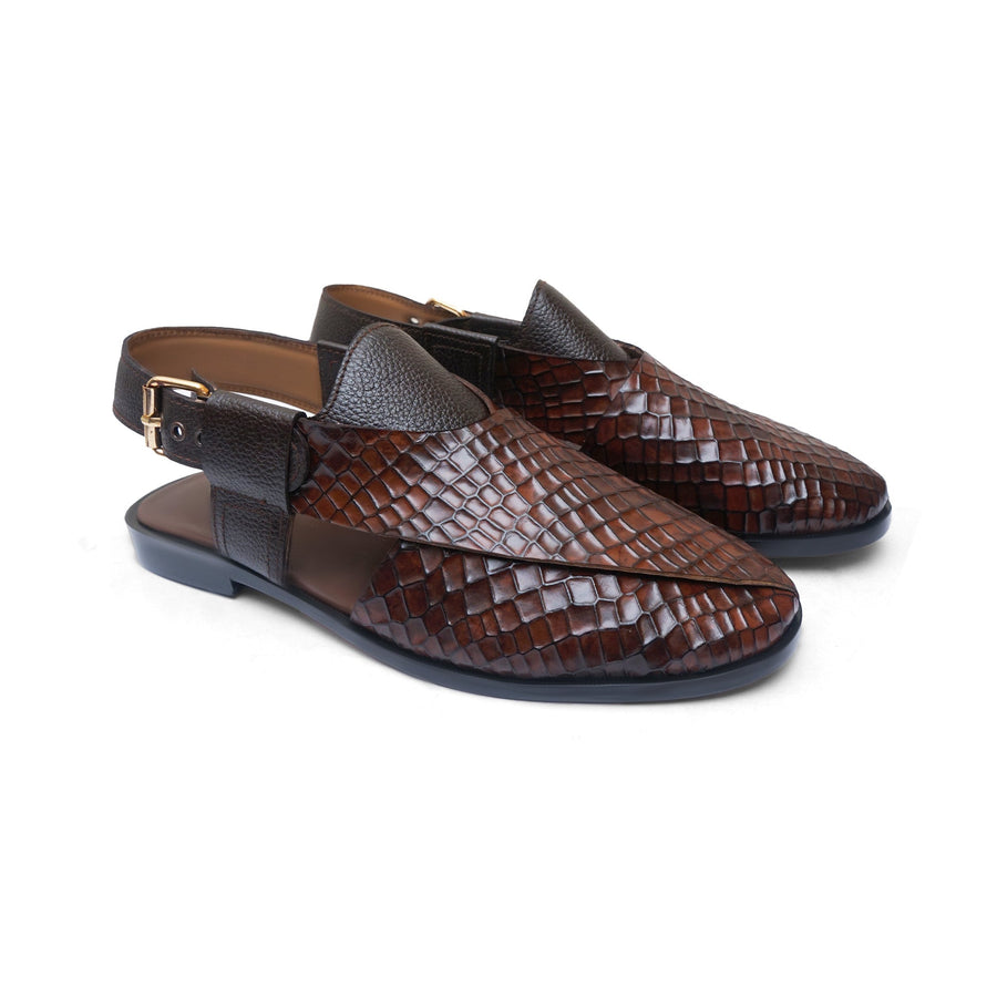 Embossed Peshawari Chappal WS-862