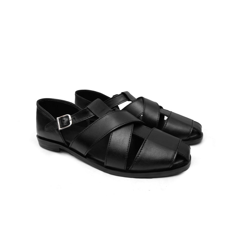 Strap Black Sandal WS-669