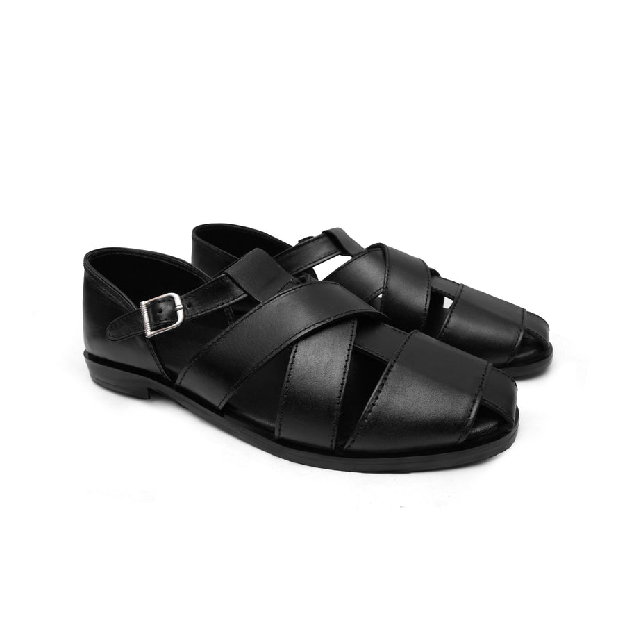 Strap Black Sandal WS-669