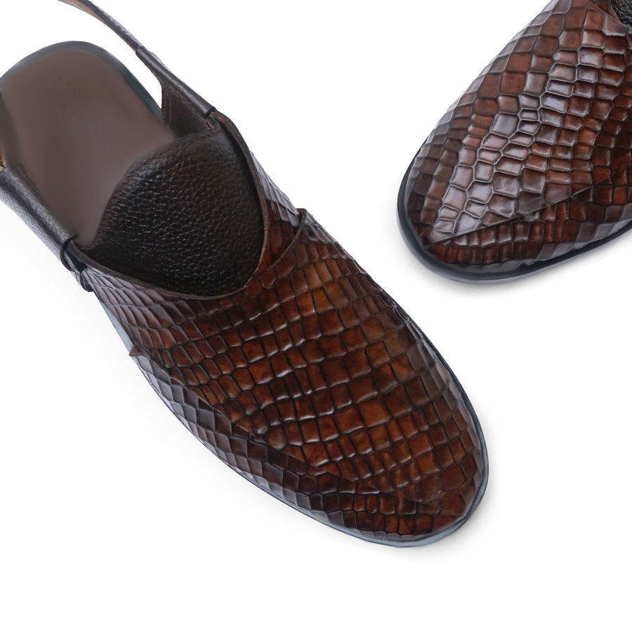 Embossed Peshawari Chappal WS-862