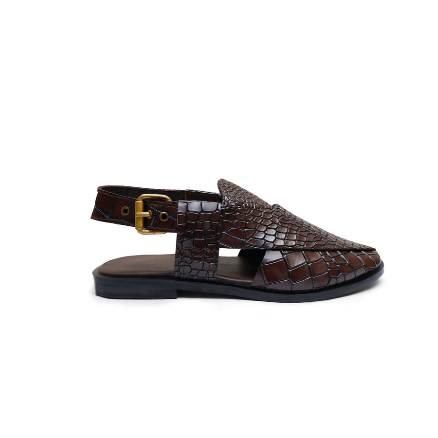 Embosed Peshawari Chappal WS-693