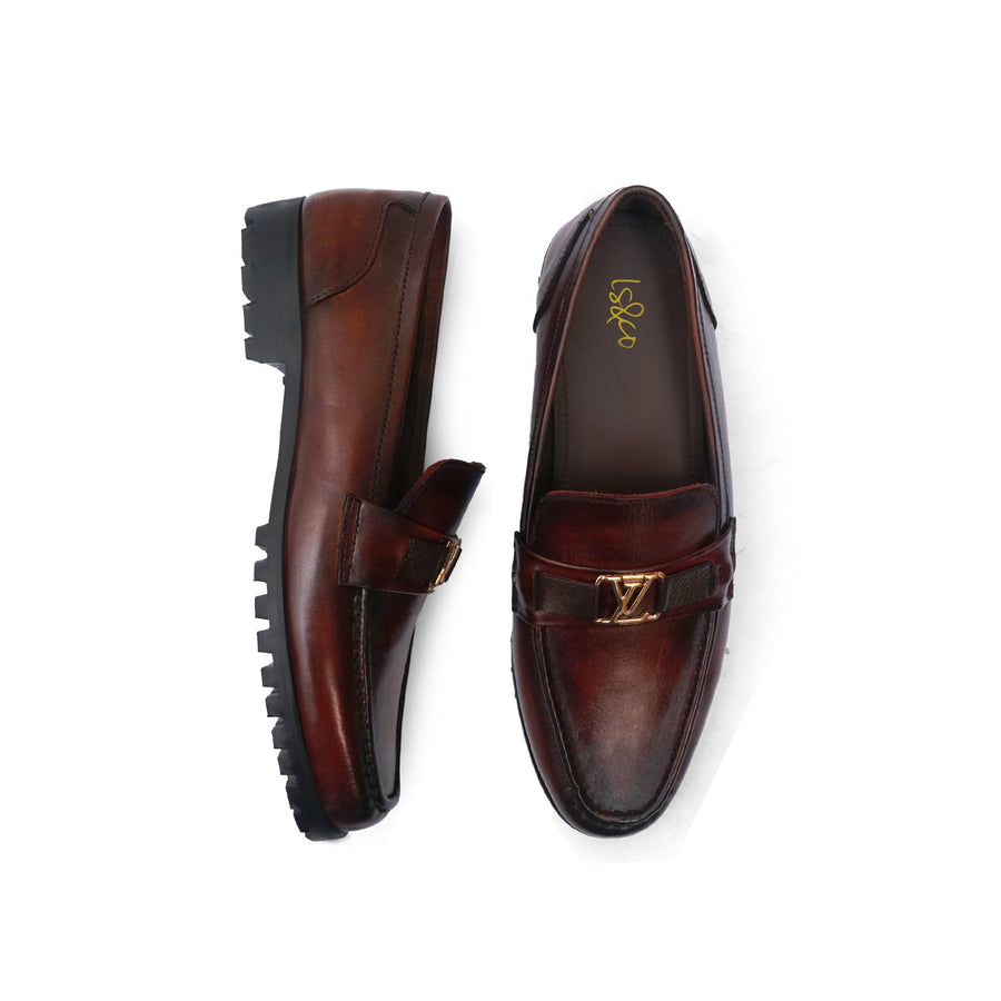 Oxblood Chunky Loafers WS-859