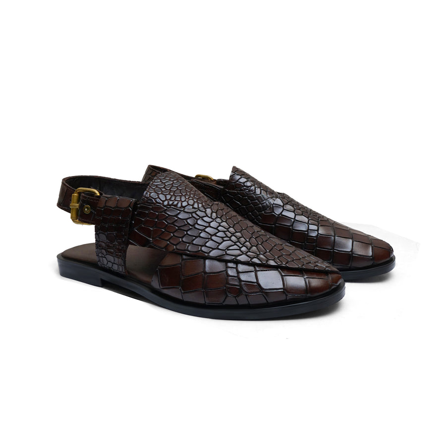 Embosed Peshawari Chappal WS-693