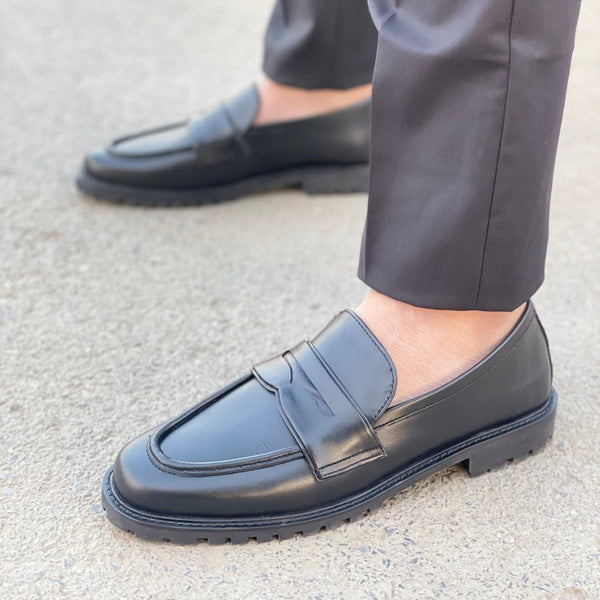 LS PURE LEATHER CHUNKY LOAFERS WS-124