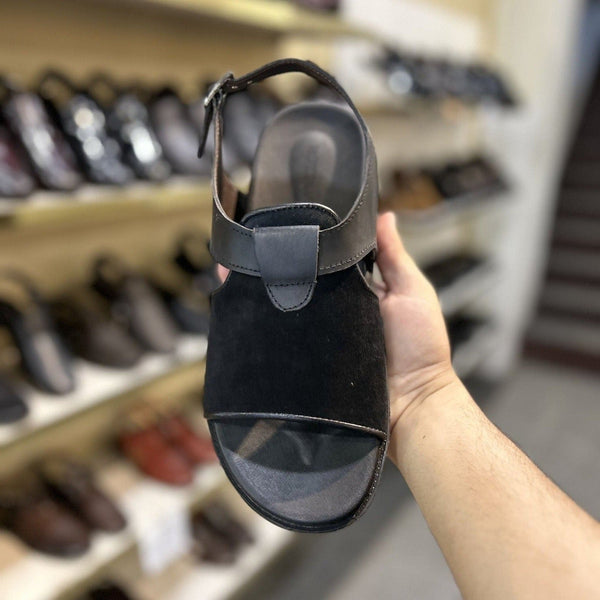 WS Pure Leather Handmade Black Knight Sandal - TM 343 BLK