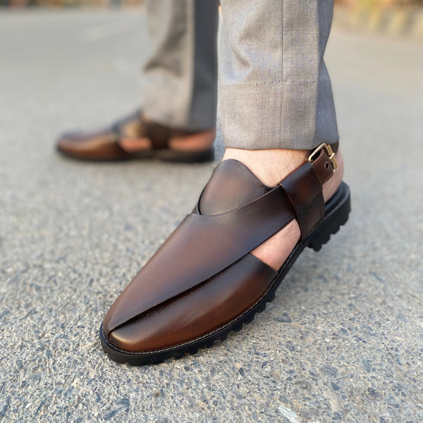 WS Pure Leather Handmade Peshawari Sandal WS-372