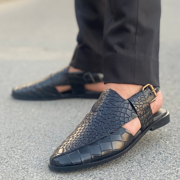 Embosed Peshawari Chappal WS-691