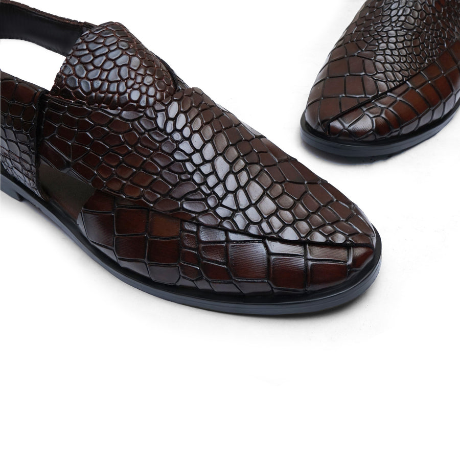 Embosed Peshawari Chappal WS-693